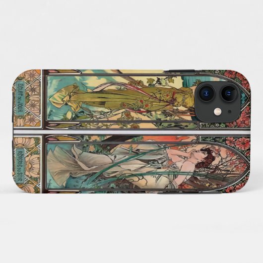 Alphonse Mucha art nouveau, , vrouwen, be Case-Mate iPhone Case (Achterkant (horizontaal))