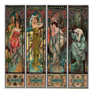 Alphonse Mucha art nouveau, , vrouwen, be Perfect Poster