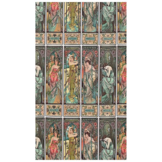 Alphonse Mucha art nouveau, , vrouwen, be Tafelkleed (Voorkant)