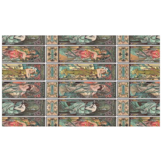 Alphonse Mucha art nouveau, , vrouwen, be Tafelkleed (Voorkant (Horizontaal))