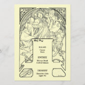  Alphonse Mucha Art Nouveau Wedding Menu (Voorkant)