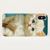 Alphonse Mucha Art Nouveau White Cat Case-Mate iPhone Case (Achterkant (horizontaal))