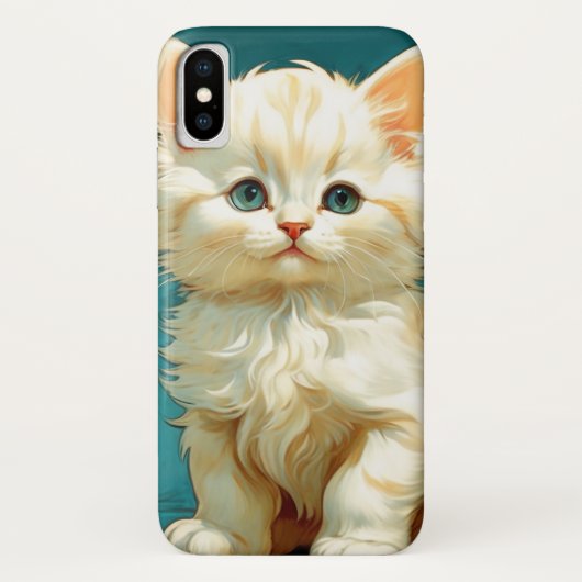 Alphonse Mucha Art Nouveau White Cat Case-Mate iPhone Case (Achterkant)