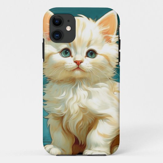 Alphonse Mucha Art Nouveau White Cat Case-Mate iPhone Case (Achterkant)