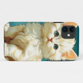 Alphonse Mucha Art Nouveau White Cat Case-Mate iPhone Case (Achterkant (horizontaal))