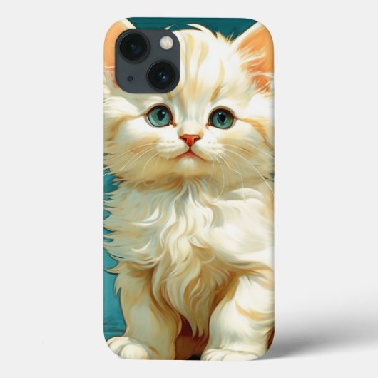 Alphonse Mucha Art Nouveau White Cat Case-Mate iPhone Case (Achterkant)