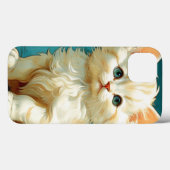 Alphonse Mucha Art Nouveau White Cat Case-Mate iPhone Case (Achterkant (horizontaal))