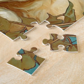 Alphonse Mucha Art Nouveau White Cat Legpuzzel (Zijkant)