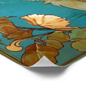 Alphonse Mucha Art Nouveau White Cat Poster (Hoek)