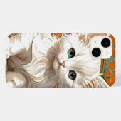 Alphonse Mucha Art Nouveau White Kitten Case-Mate iPhone Case (Achterkant (horizontaal))