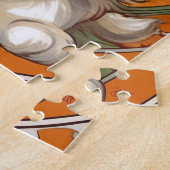 Alphonse Mucha Art Nouveau White Kitten Legpuzzel (Zijkant)