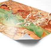 Alphonse Mucha Art Nouveau Winter Foto Afdruk (Hoek)