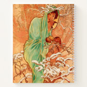 Alphonse Mucha Art Nouveau Winter Notitieboek (Achterkant)