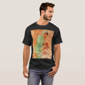 Alphonse Mucha Art Nouveau Winter T-shirt (Voorkant volledig)