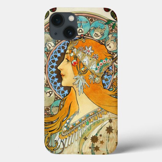 Alphonse Mucha Art Nouveau Zodiac Case-Mate iPhone Case (Achterkant)
