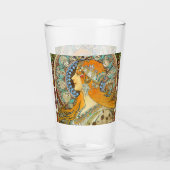 Alphonse Mucha Art Nouveau Zodiac Glas (Achterkant)