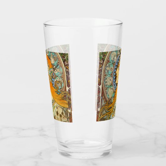 Alphonse Mucha Art Nouveau Zodiac Glas (Links)