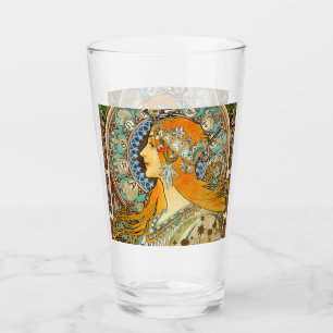 Alphonse Mucha Art Nouveau Zodiac Glas