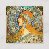Alphonse Mucha Art Nouveau Zodiac Informatiekaartje (Voorkant)