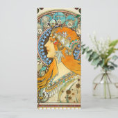 Alphonse Mucha Art Nouveau Zodiac Kaart (Staand voorkant)