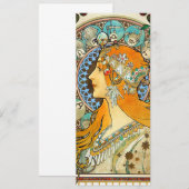 Alphonse Mucha Art Nouveau Zodiac Kaart (Voorkant / Achterkant)