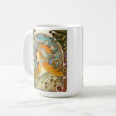 Alphonse Mucha Art Nouveau Zodiac Koffiemok (Voorkant links)