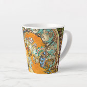 Alphonse Mucha Art Nouveau Zodiac Latte Mok (Rechterhoek)