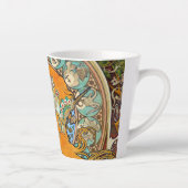 Alphonse Mucha Art Nouveau Zodiac Latte Mok (Rechts)