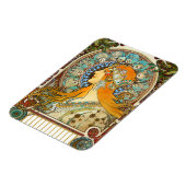 Alphonse Mucha Art Nouveau Zodiac Magneet (Linkerzijde)