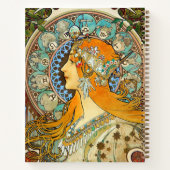 Alphonse Mucha Art Nouveau Zodiac Notitieboek (Achterkant)