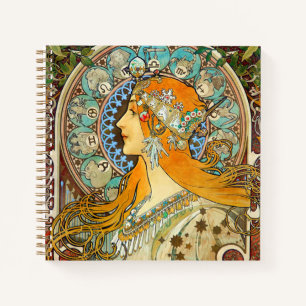 Alphonse Mucha Art Nouveau Zodiac Notitieboek