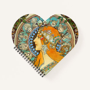 Alphonse Mucha Art Nouveau Zodiac Notitieboek