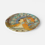 Alphonse Mucha Art Nouveau Zodiac Papieren Bordje (Gekanteld)