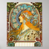 Alphonse Mucha Art Nouveau Zodiac Poster (Voorkant)