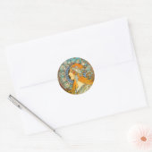 Alphonse Mucha Art Nouveau Zodiac Ronde Sticker (Envelop)