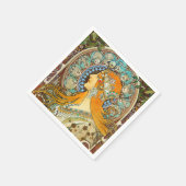 Alphonse Mucha Art Nouveau Zodiac Servet (Hoek)