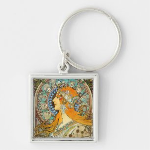Alphonse Mucha Art Nouveau Zodiac Sleutelhanger
