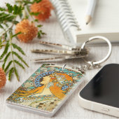Alphonse Mucha Art Nouveau Zodiac Sleutelhanger (Voorkant Rechts)
