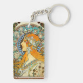 Alphonse Mucha Art Nouveau Zodiac Sleutelhanger (achterkant)