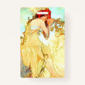 Alphonse Mucha Art Summer Badge (Achterkant)