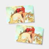 Alphonse Mucha Art Summer Badge (Voor- en achterkant)