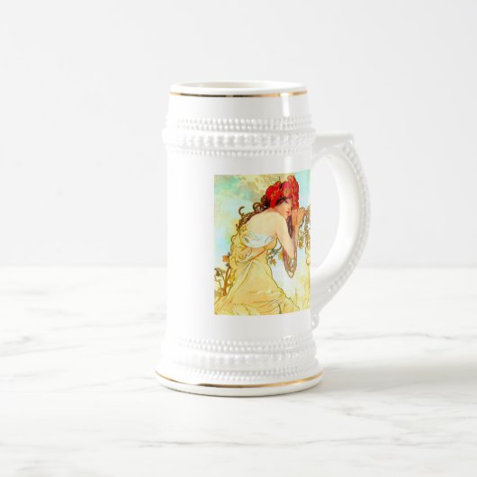 Alphonse Mucha Art Summer Bierpul (Voorkant rechts)