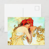 Alphonse Mucha Art Summer Briefkaart (Voorkant / Achterkant)