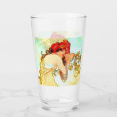 Alphonse Mucha Art Summer Glas (Achterkant)