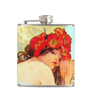 Alphonse Mucha Art Summer Heupfles