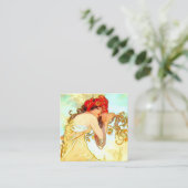 Alphonse Mucha Art Summer Informatiekaartje (Staand voorkant)