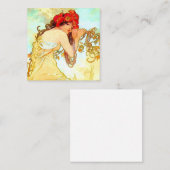 Alphonse Mucha Art Summer Informatiekaartje (Voorkant / Achterkant)