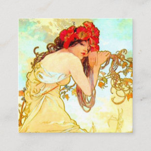 Alphonse Mucha Art Summer Informatiekaartje