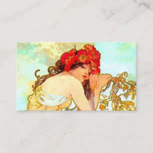 Alphonse Mucha Art Summer Informatiekaartje
