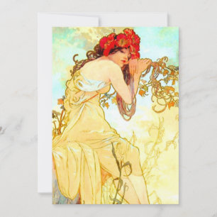 Alphonse Mucha Art Summer Kaart